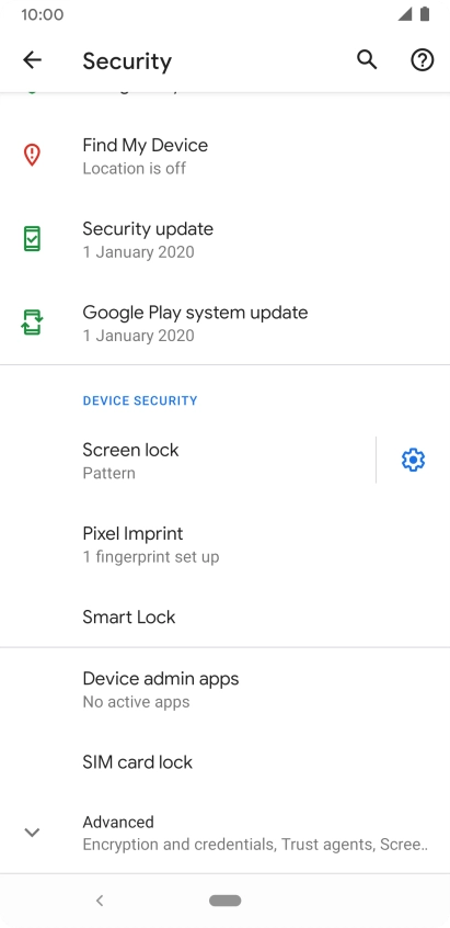 Press Screen lock and key in the current phone lock code.