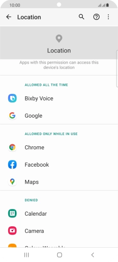 Press the required app.