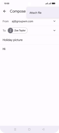 Press Attach file and go to the required folder.