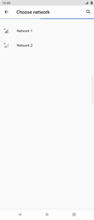 Press the required network.