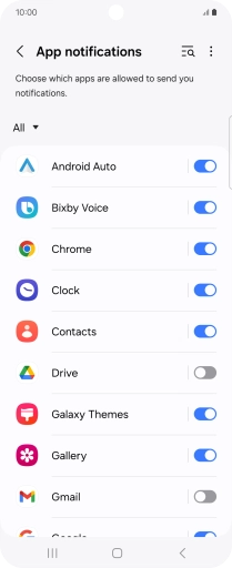 Press the drop down list.