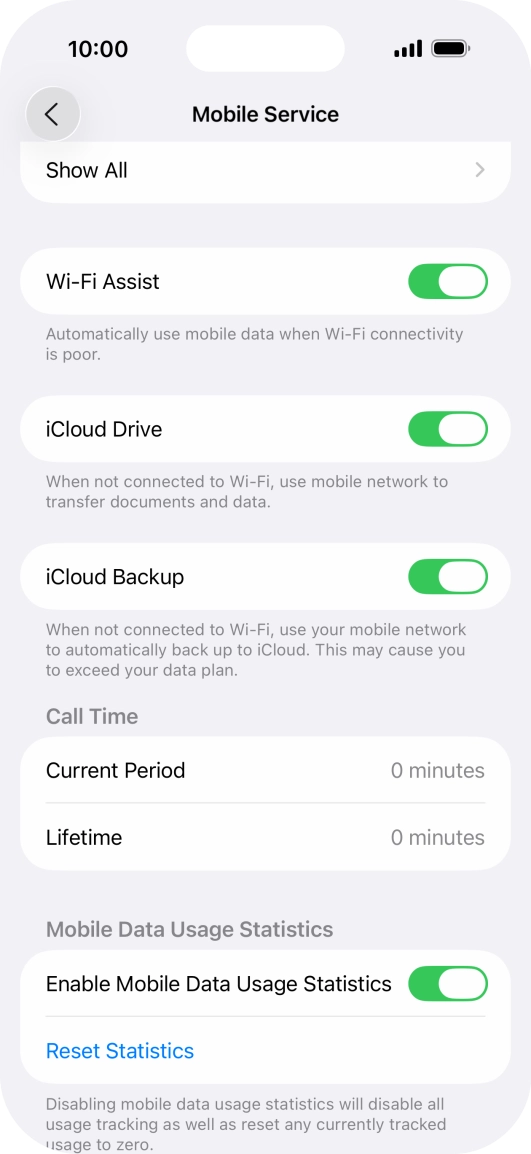 Press the indicator next to 