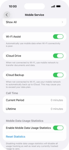 Press the indicator next to 