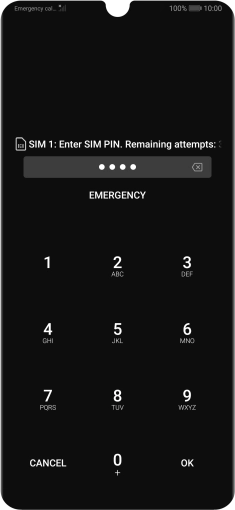 If you're asked to key in your PIN, do so and press OK. The default PIN is 1111.