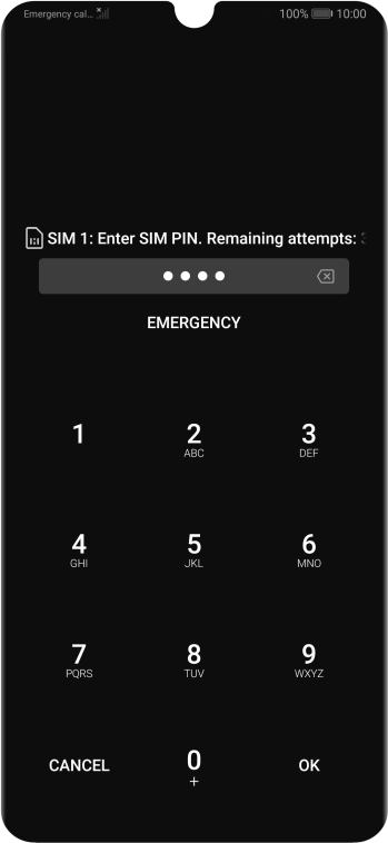 If you're asked to key in your PIN, do so and press OK. The default PIN is 1111.