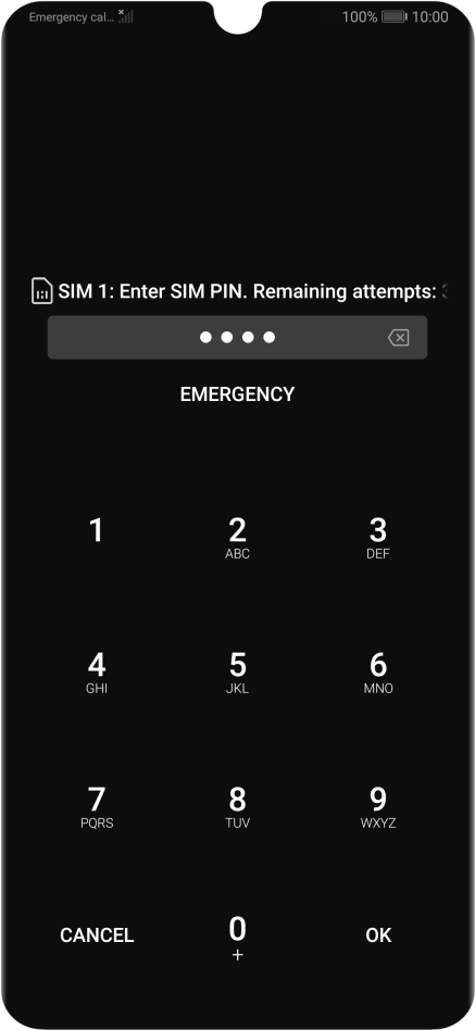 If you're asked to key in your PIN, do so and press OK. The default PIN is 1111.
