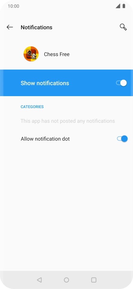 Press the indicator next to 