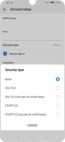 Press None to turn off the function.