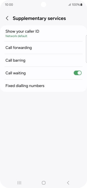 Press Call forwarding.