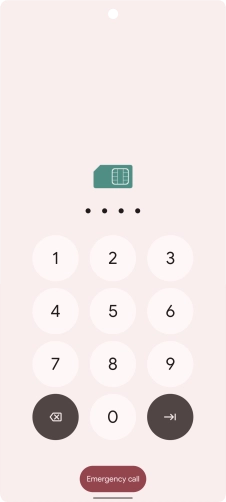If you're asked to key in your PIN, do so and press arrow right. The default PIN is 1111.