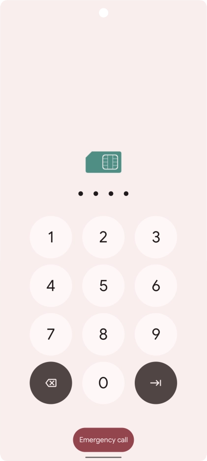 If you're asked to key in your PIN, do so and press arrow right. The default PIN is 1111.
