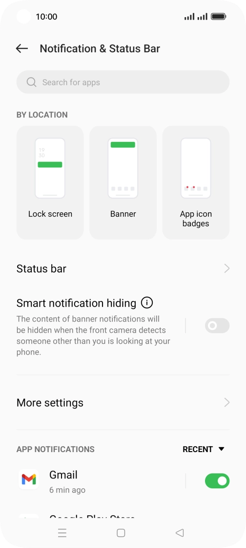 Press the drop down list.