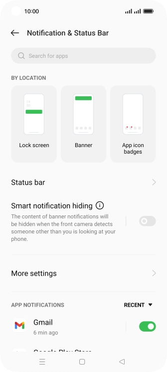 Press the drop down list.