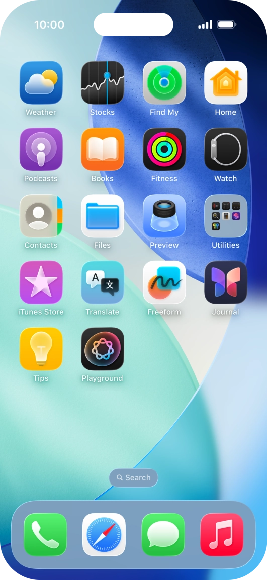 Press and hold anywhere on the home screen.