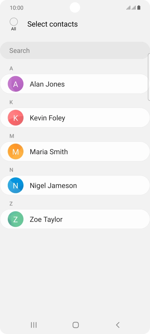 Press the field above 