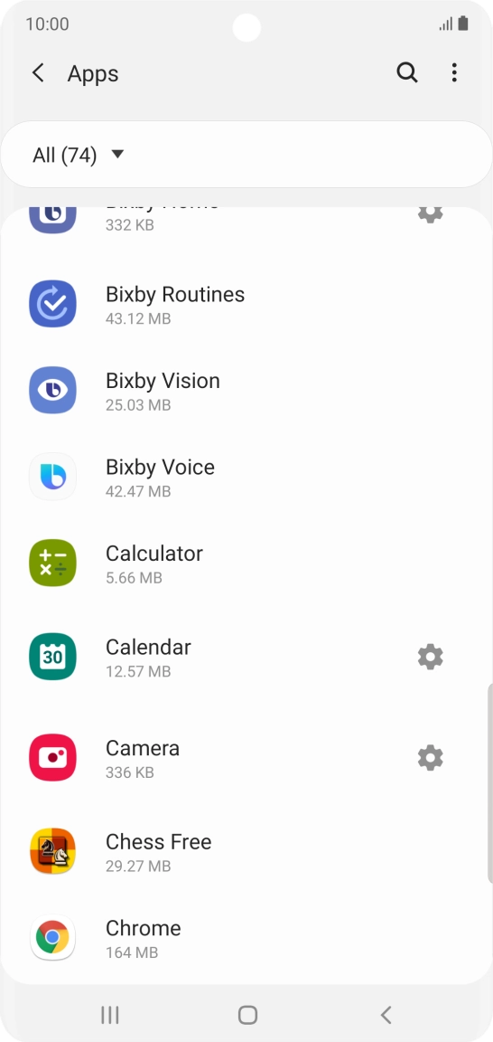 Press the required app.