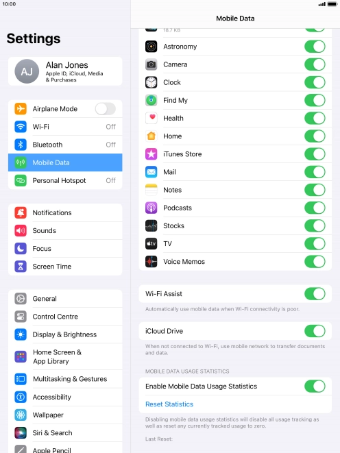 Press the indicator next to 