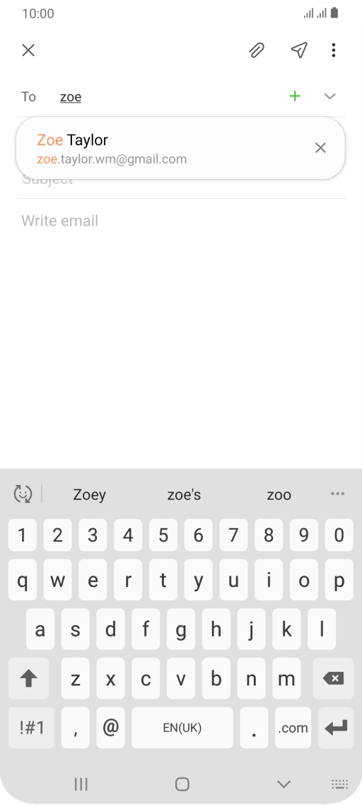 Press the required contact.