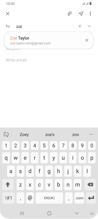 Press the required contact.