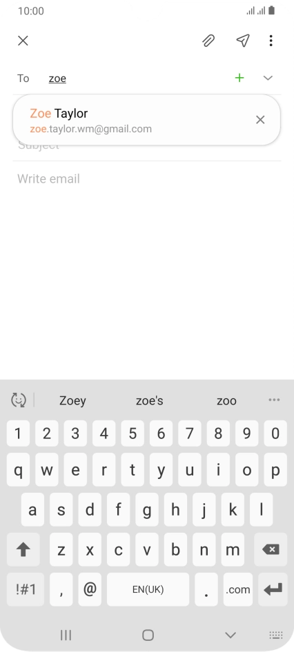 Press the required contact.