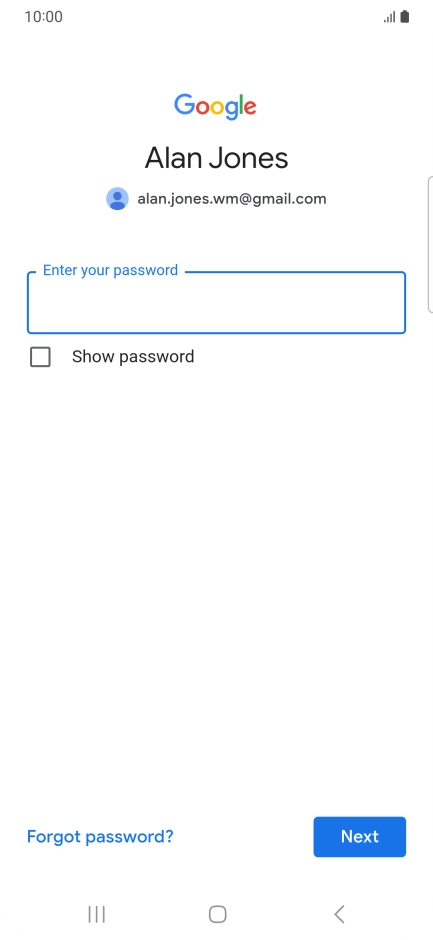 Press the field below 
