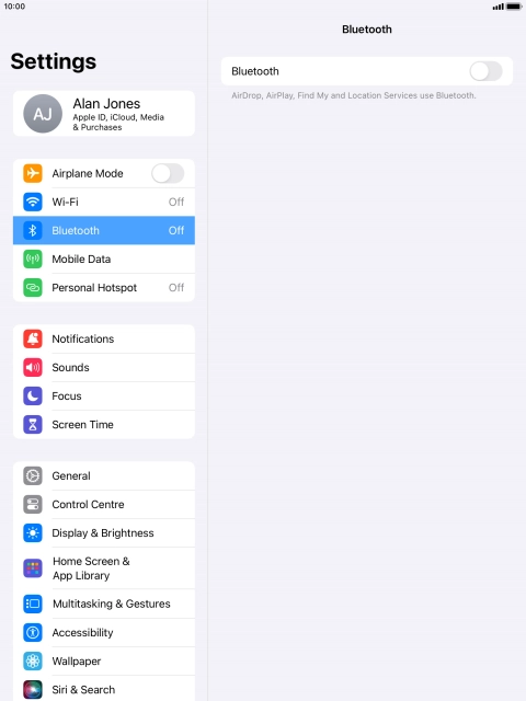 Press the indicator next to 