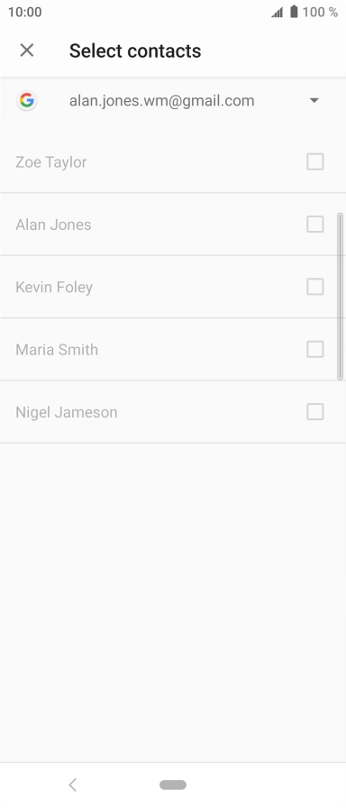 Press the drop down list.