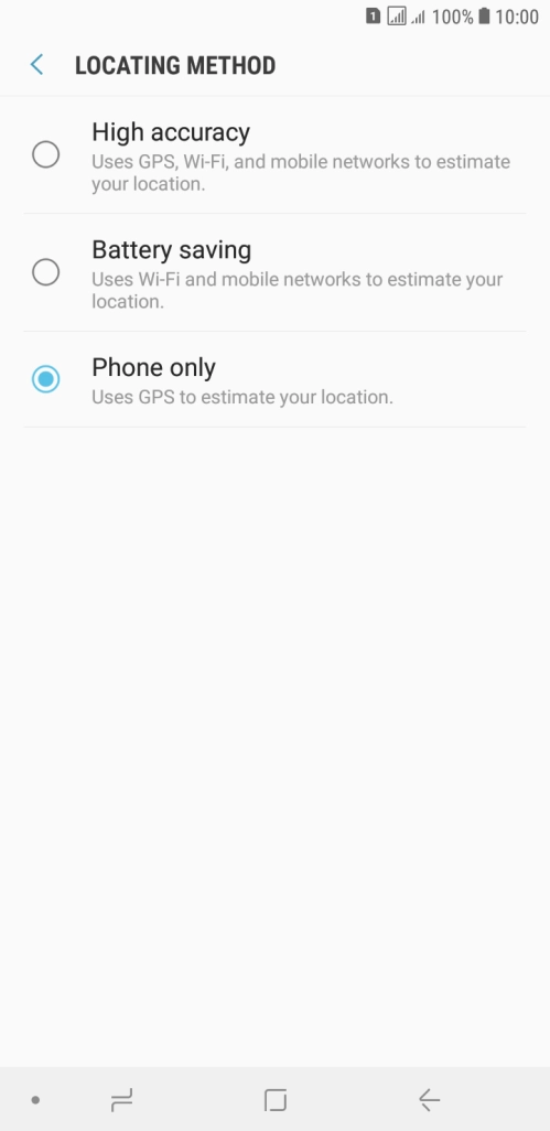 If you select High accuracy, your phone can find your exact position using the GPS satellites, the mobile network and nearby Wi-Fi networks. Satellite-based GPS requires a clear view of the sky.