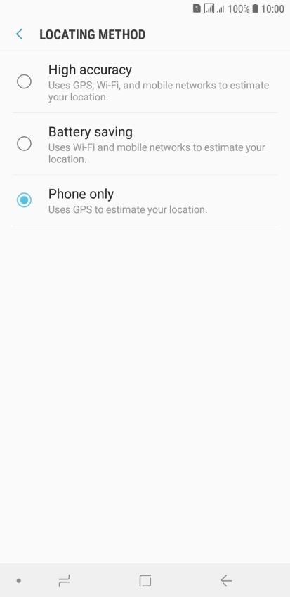 If you select High accuracy, your phone can find your exact position using the GPS satellites, the mobile network and nearby Wi-Fi networks. Satellite-based GPS requires a clear view of the sky.