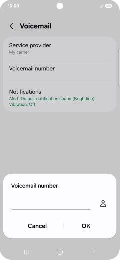 Key in +447953222222 and press OK.
