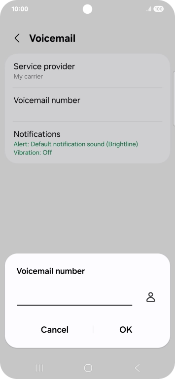 Key in +447953222222 and press OK.
