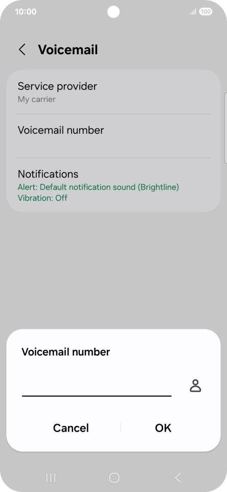 Key in +447953222222 and press OK.