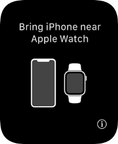 Place your Apple Watch next to your phone.