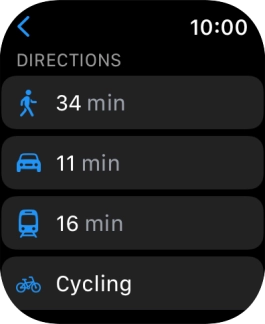 Press the required mode of transportation.