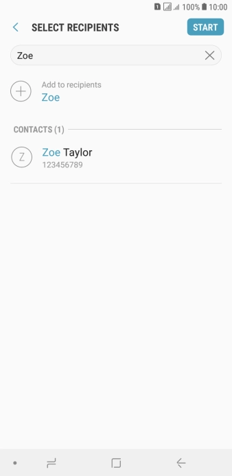 Press the required contact.