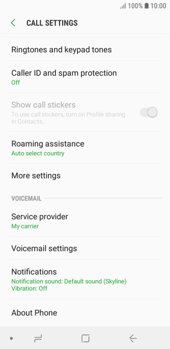 Press More settings.