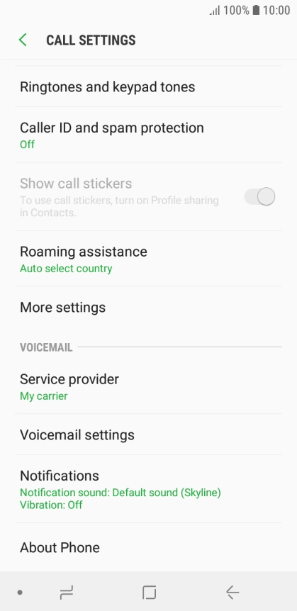 Press More settings.