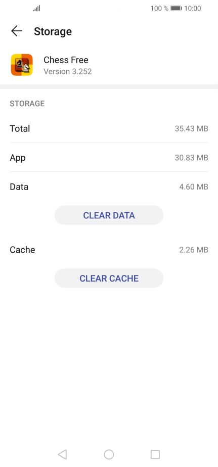 Press CLEAR CACHE.