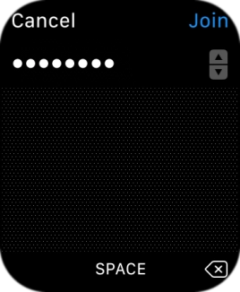 Key in the password for the Wi-Fi network and press Join.