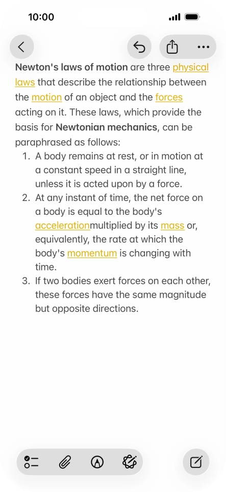 Press the Apple Intelligence icon.