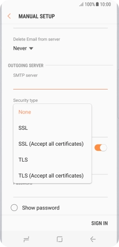 Press None to turn off the function.