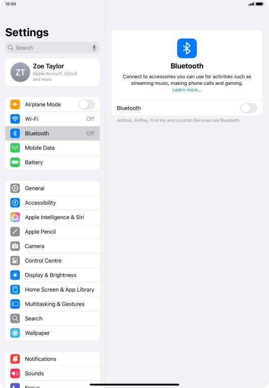 Press the indicator next to 
