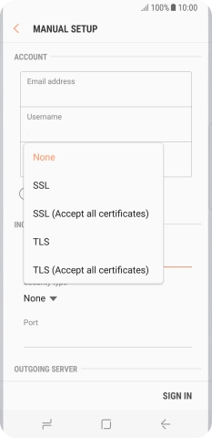 Press None to turn off the function.