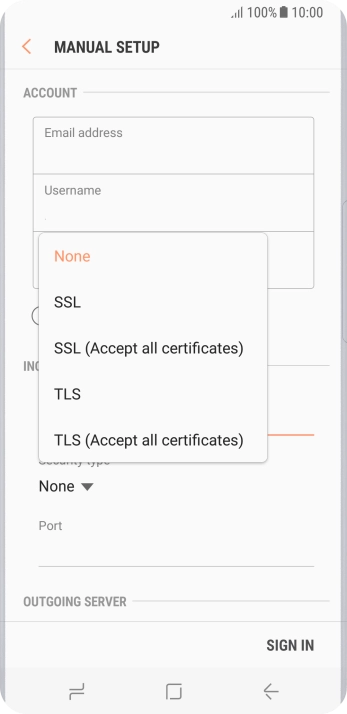 Press None to turn off the function.