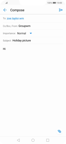 Press the attachment icon.