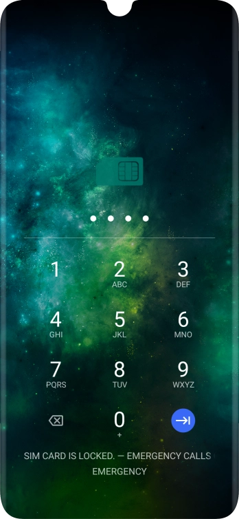 If you're asked to key in your PIN, do so and press the confirm icon. The default PIN is 1111.