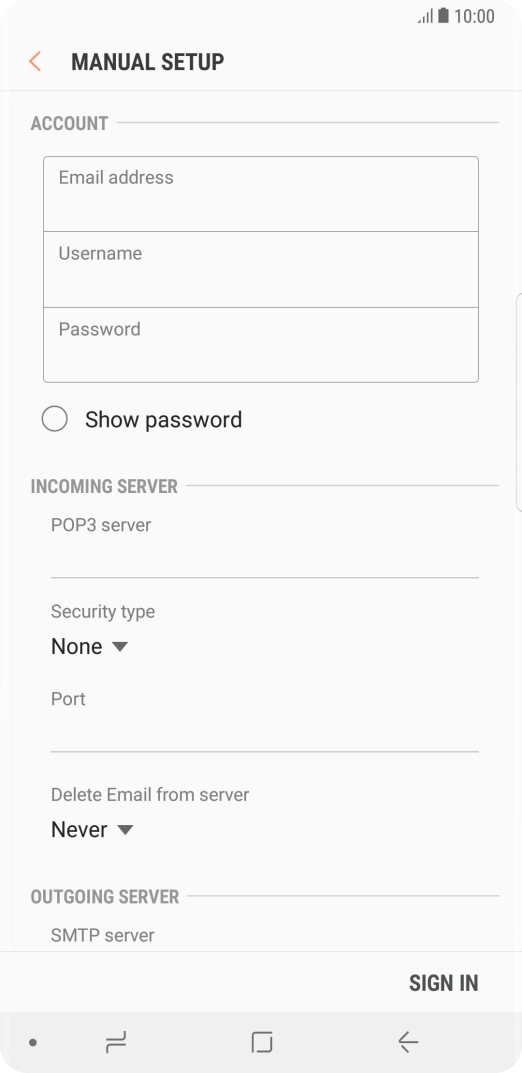 Press the field below 