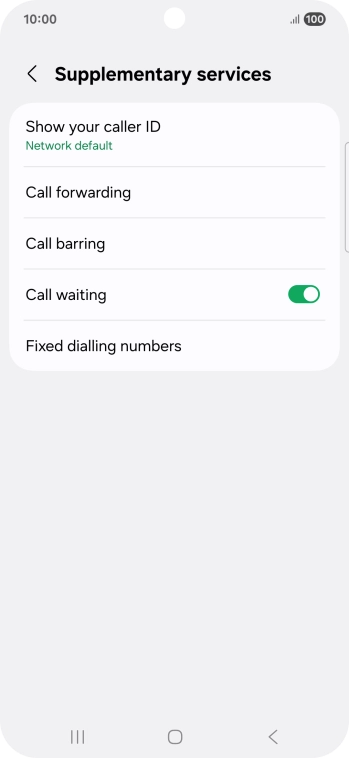 Press Call forwarding.
