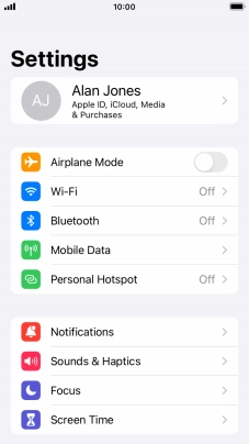 Press Personal Hotspot.