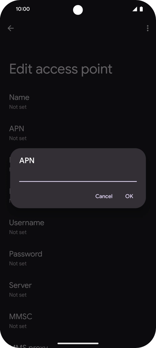 Key in everywhere and press OK.